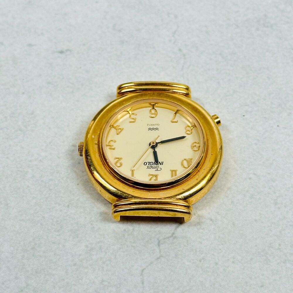 VTG Timex Watch Womens 34mm Gold Tone Indiglo Water Resistant Quartz New Battery - Picture 4 of 9